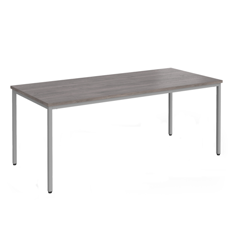Flexi 25 Rectangular Table - 1800mm - Silver - Grey Oak