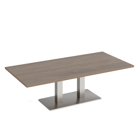 Eros Rectangular Coffee Table - 1600 - Silver - Barcelona Walnut