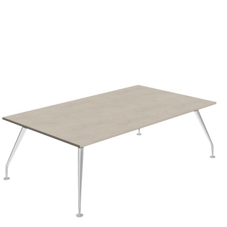 Massa Boardroom Table - 2400 - Silver Legs - Grey