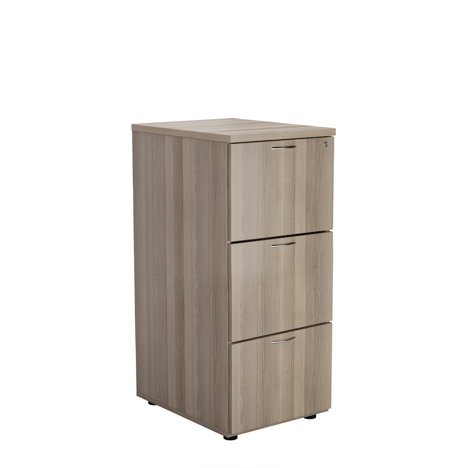 2, 3, 4 Drawer Filing Cabinet - 3 Drawer - Grey Oak