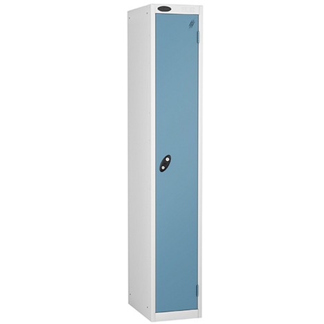 Education Lockers - Single Door - White Carcass - Autumn Ocean