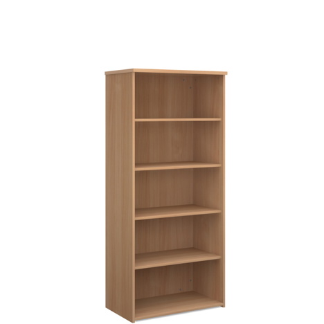 Bookcases (Solid Back Panels) with Four Shelves - 1790mm High - Beech