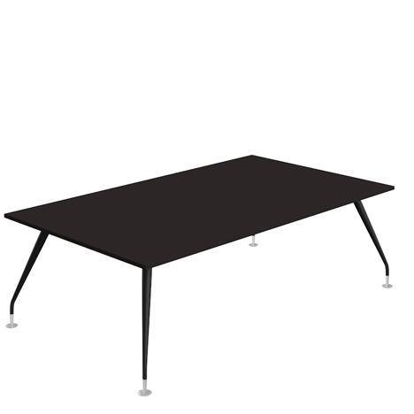 Massa Boardroom Table - 2400 - Black Legs - Black