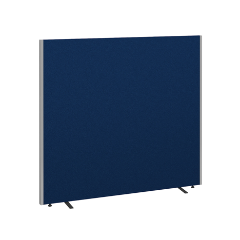 Floor Standing Fabric Screen - W1600 x D40 x H1500mm - Blue