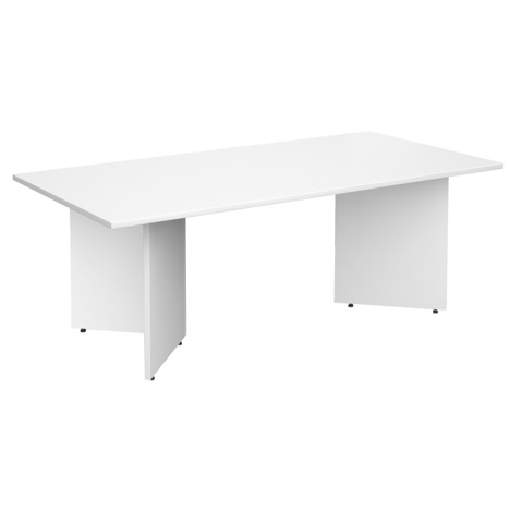 Rectangular Boardroom Table with Arrow Head Leg - 2000 - White