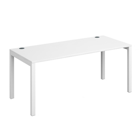 Connex Single Desk - 1600mm - White Frame - White Top