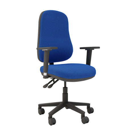 Ergo High Back Operator Chair - 3D Arms - Blue