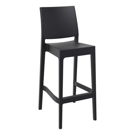 Maya Stacking Bar Stool - 75 - Black