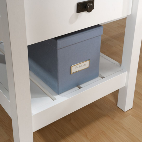 Shaker Style Home Office L-shaped Desk in a Soft White