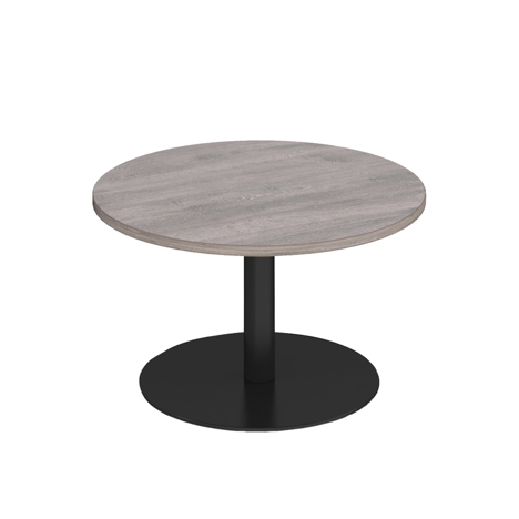 Monza Circular Coffee Table - Black - Grey Oak