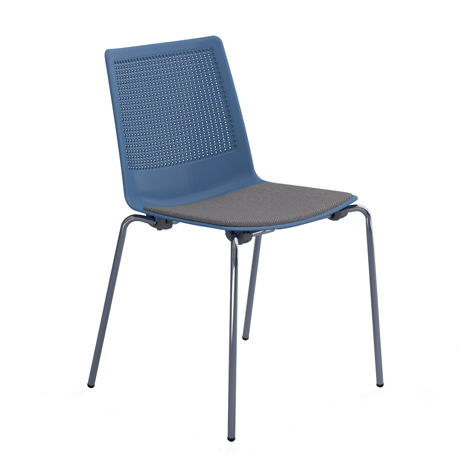 Harmony Multi-Purpose Chair - With Pad - Chrome Frame - Blue