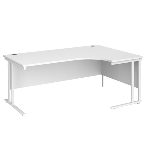 Radial Cantilever Workstation - 1800 - White - Right - White