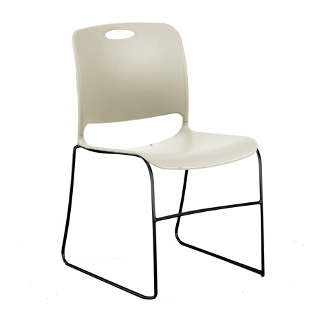 Maestro HD Stacking Chair - Espresso Metallic Frame - Light Tone