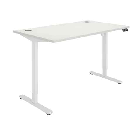 Core Sit-Stand Height Adjustable Desk (Single Motor) - 1400 - White Frame - Arctic White