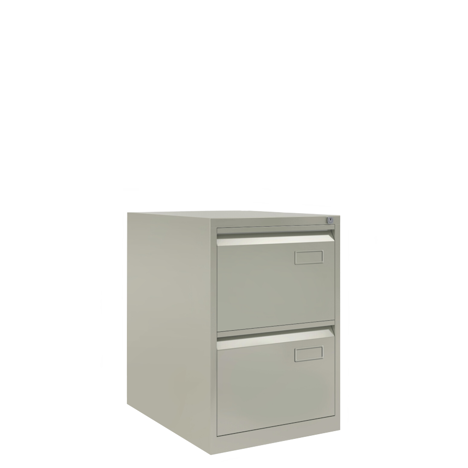Bisley Two Drawer Filing Cabinets - Goose Grey