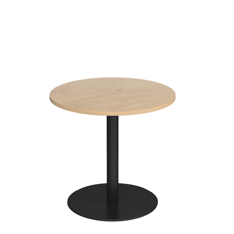 Monza Circular Dining Table - Black - Kendal Oak