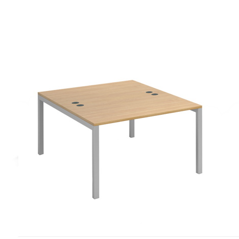 Connex Starter Units Back to Back - 1200 - Silver Frame - Oak