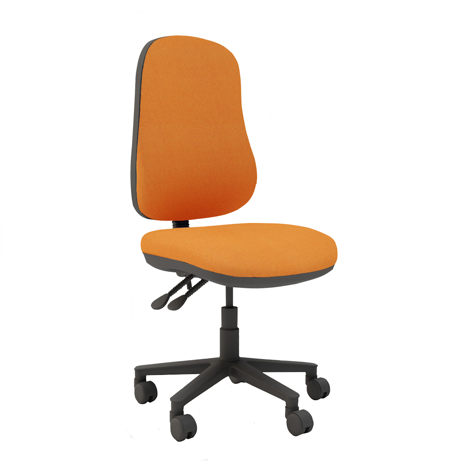 Ergo High Back Operator Chair - No Arms - Orange