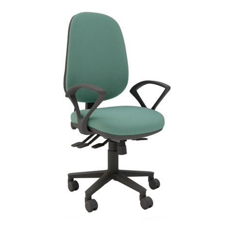 Multi-functional High Back Task Chair - Black Base - Fixed Arms