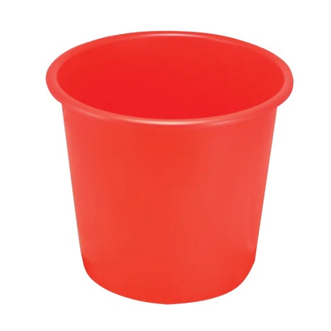 Plastic Waste Paper Bins - Red