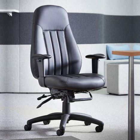 Zeus Leather Faced 24 Hour Task Chair