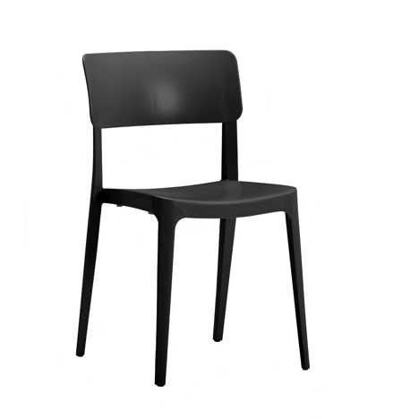Vivo Plastic Chair - No Arms - Dark Grey
