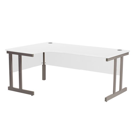 Cantilever Radial Workstation - 1800mm - Left Hand - White