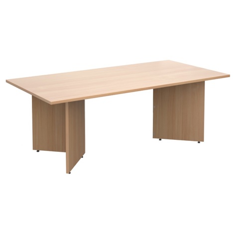 Rectangular Boardroom Table with Arrow Head Leg - 2000 - Beech