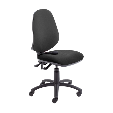 Calypso Ergonomic Office Chair with 2 Levers and Lumbar Pump - Black