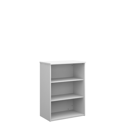 Bookcases (Solid Back Panels) with Two Shelves - 1090mm High - White