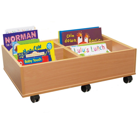 Book Storage - Four Bay Kinderbox with Castors