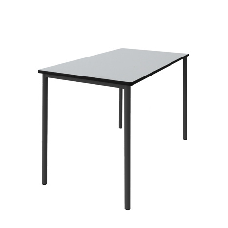 Grade Rectangle Table - Grey Top - Black Frame