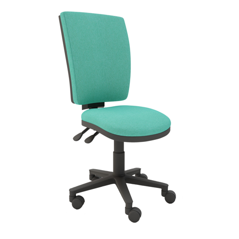 Squared Back Task Chair - Black Base - No Arms