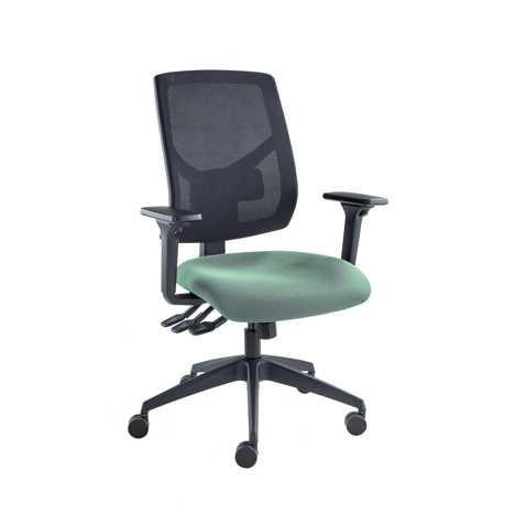 Vision High Back Mesh Chair - Adjustable Arms - Campeche