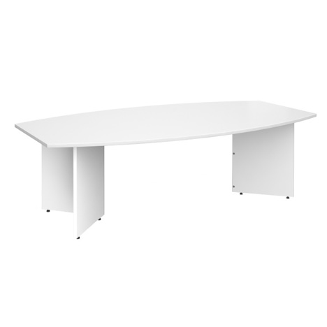 Barrel Shaped Meeting Table - White