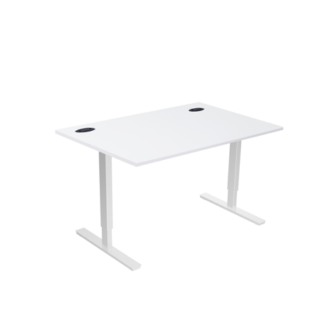 Electric Height Adjustable Desk - 1400mm - White Frame - White