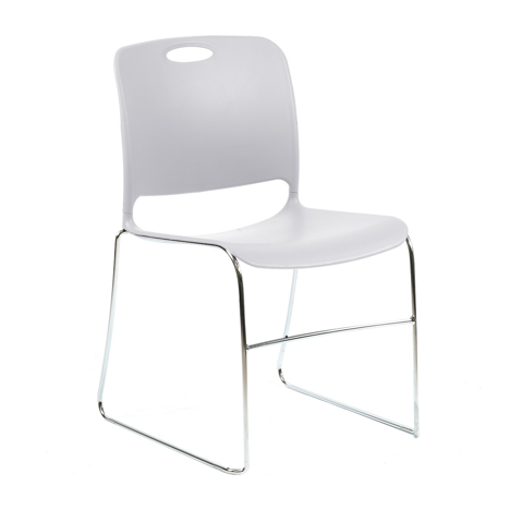 Maestro HD Stacking Chair - Chrome Frame - Cottonwood
