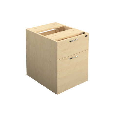 2 Drawer Fixed Pedestal - Maple