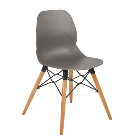 Aquilo Beech Leg Chair - Grey