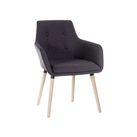 Four Legged Reception Chair - Graphite