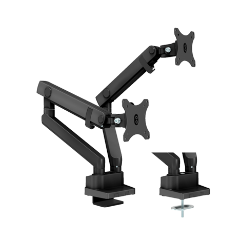 Sigma Spring Assisted Monitor Arm - Double - Black