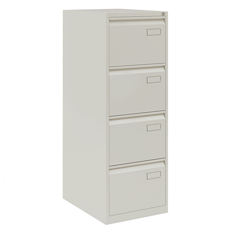 Bisley Four Drawer Filing Cabinets - Light Grey