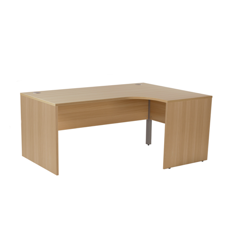 Panel Ended Radial Workstation - Right Hand - 1600 - Beech