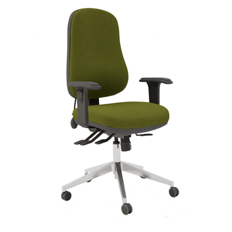 Ergo Plus Task Chair - Adjustable Arms - Chrome Base