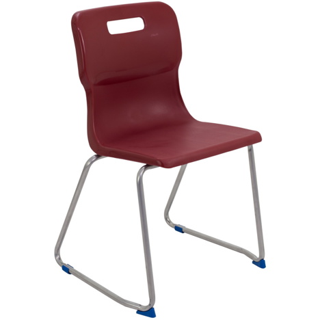 Titan Skid Base Chair - Size 6 - Burgundy
