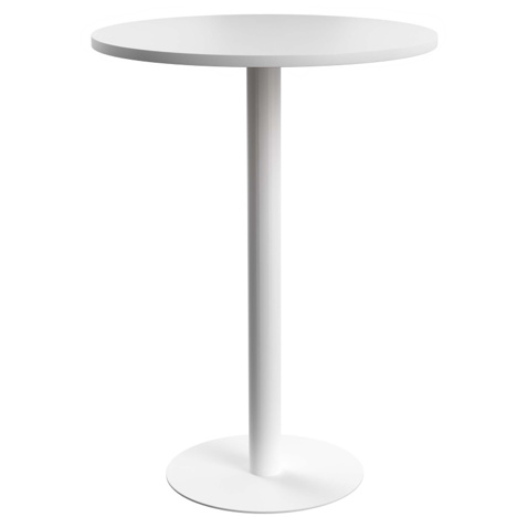 Contract 800mm High Table - White Base - White Top