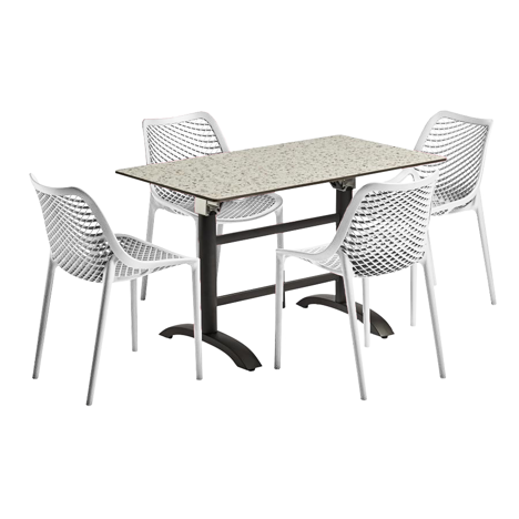 AIR Dining Set 2 - White Chairs
