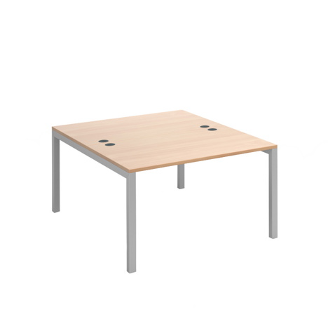 Connex Starter Units Back to Back - 1200 - Silver Frame - Beech