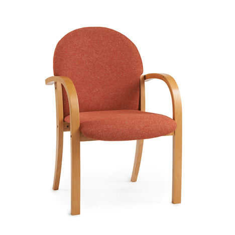 Tamar Wooden Frame Conference Chair - Double Arms