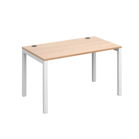 Connex Starter Single Unit - 1200 - White Frame - Beech